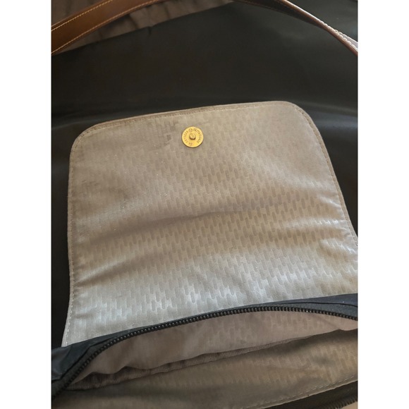 Cutter & Buck Black Nylon Leather Trim Tote Bag Ameriprise Zip Top Work Travel - Picture 7 of 14